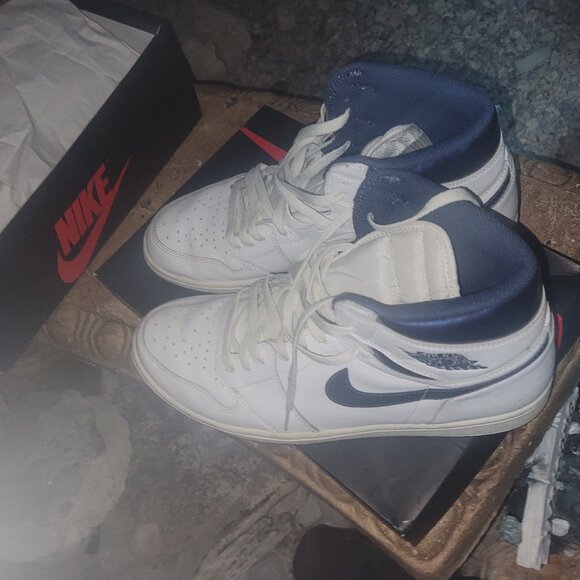 Air Jordan 1 Men's Size 12 Retro OG High Metallic Navy - Picture 1 of 10